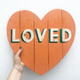 Loved Reclaimed Wooden Heart, thumbnail 2 of 5