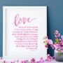 Love Is Patient Hand Lettered Art Print, thumbnail 6 of 8