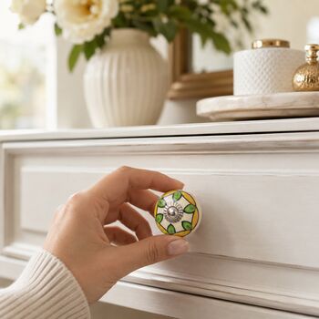 Traditional Ceramic Round Shaped Dresser Knob, 4 of 8