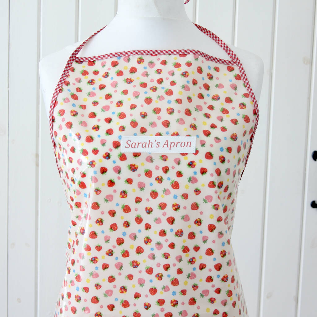 Personalised Wipe Clean Oilcloth Apron, 1 of 3