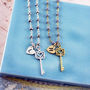Rosary Necklace With Key Charm, thumbnail 5 of 6