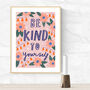 Be Kind To Yourself Art Poster, thumbnail 2 of 4