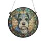 Schnauzer Stained Glass Effect Suncatcher, thumbnail 2 of 6