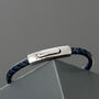 Mens Personalised Infinity Leather Bracelet, thumbnail 2 of 6