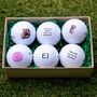 Six Personalised Golf Balls Choose Photo, Text, Logo Or Mixture Top Golf Brands Gift Boxed, thumbnail 1 of 12