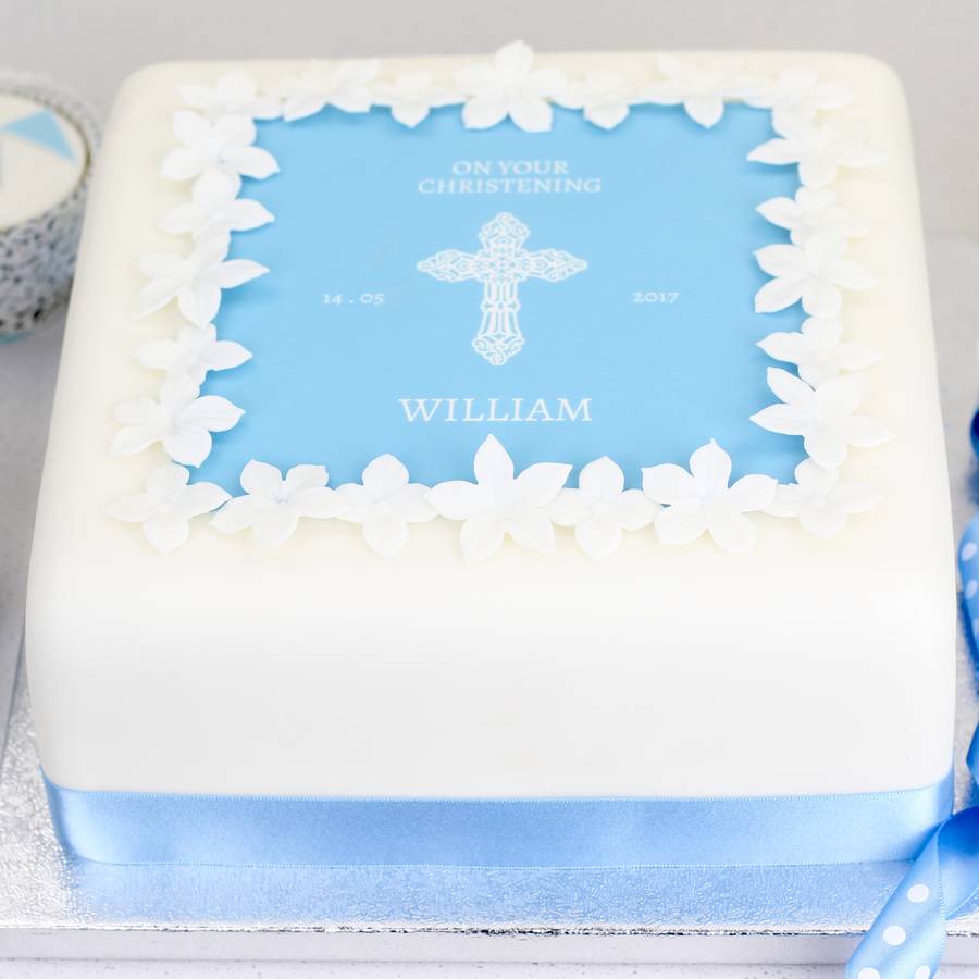 Personalised Christening Cake Or Baptism Cake Topper By