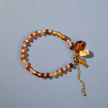Amber Gingham Toggle Necklace, 5 of 6