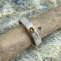 Citrine November Birthstone Ring In Textured Sterling Silver, thumbnail 7 of 10