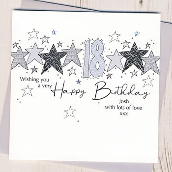 Personalised Starry Special Age Birthday Card, 6 of 11