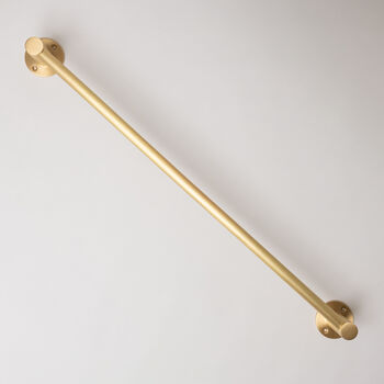 Solid Brass Kitchen Hook Rail | Satin Brass, 2 of 4