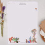 A4 Personalised Letter Writing Paper With Gardening Fox, thumbnail 1 of 5
