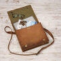 Personalised Small Brown Leather Messenger Bag, thumbnail 3 of 9