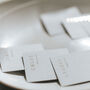 Gold And Grey Name Place Cards, thumbnail 4 of 4
