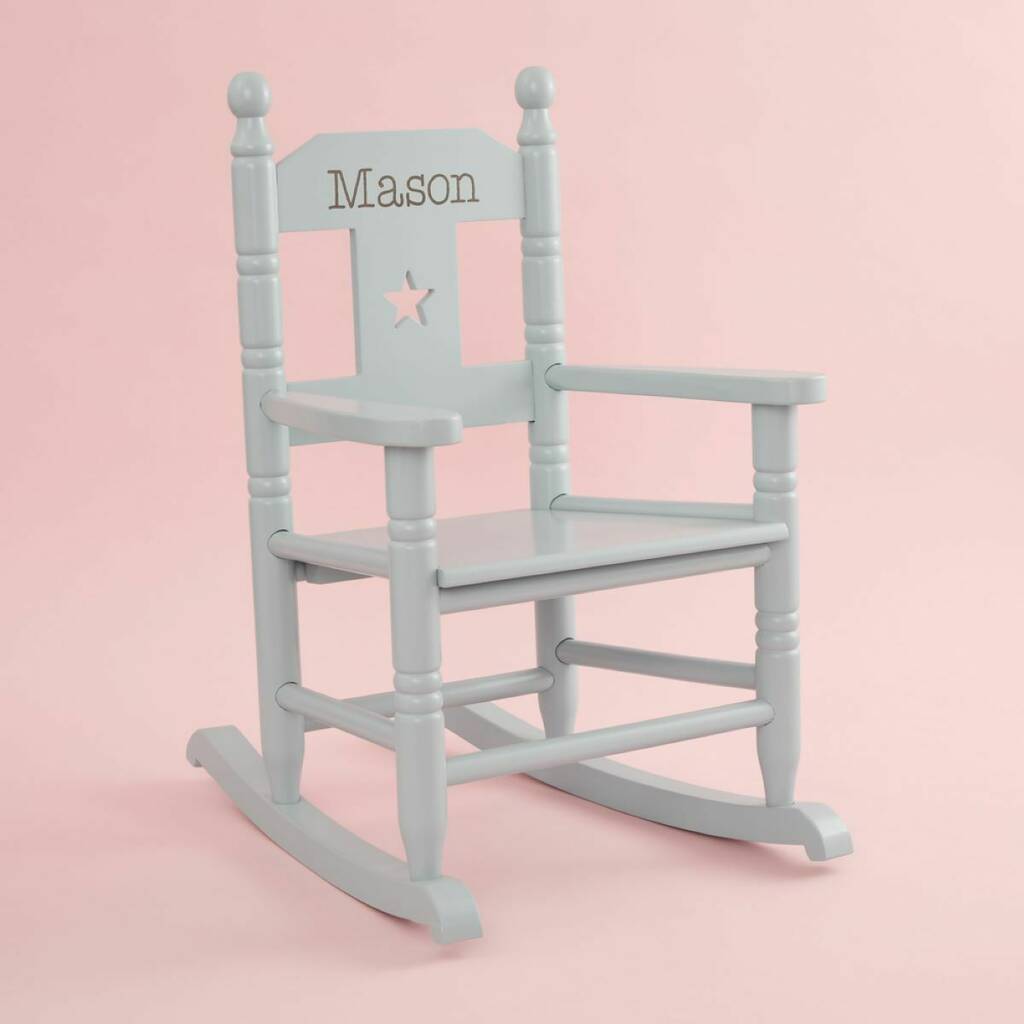 Personalised Grey Star Children's Rocking Chair 18m+, 1 of 2