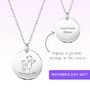 Mummy And Boy Disc Pendant 925 Silver Mother's Day Gift, thumbnail 1 of 4