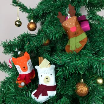 Sew Your Own Rufus Reindeer Stocking Felt Sewing Kit, 6 of 9