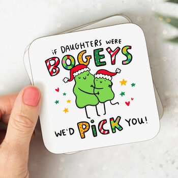 'If Daughters Were Bogeys' Christmas Coaster, 2 of 2