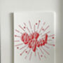 'Love You! Starburst' Little Letterpress Print, thumbnail 5 of 8
