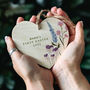 Personalised Baby's First Easter Birth Flowers Heart, thumbnail 1 of 4