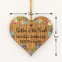 Mother Of The Bride Token Gift Hanging Wood Heart, thumbnail 3 of 3