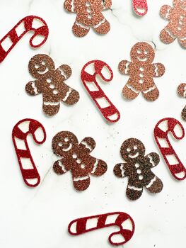20 X Candy Cane And Gingerbread Christmas Confetti, Table Scatter, Decorations, Festive Decor, 5 of 6
