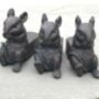 Set Of Three Cute Mouse Pot Stands In Gift Pouch, thumbnail 2 of 6