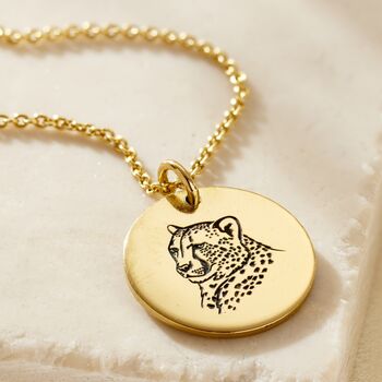 Personalised Cheetah Spirit Animal Necklace, 3 of 8