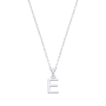 Personalised Initial Letter Sterling Silver Pendant Necklace, 5 of 12