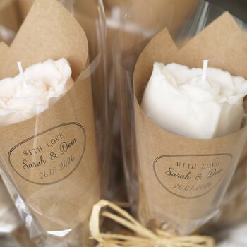 Personalised Wedding Hearts Candles Favours Party Gifts, 8 of 9
