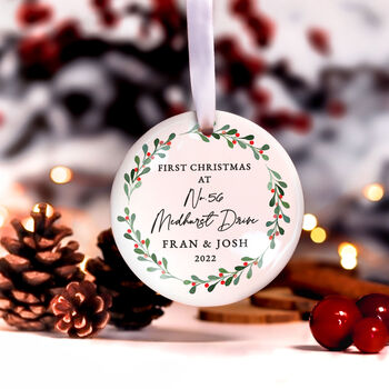 First Christmas In New Family Home Custom Bauble 2022, 10 of 12