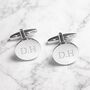 Monogrammed Round Cufflinks, thumbnail 1 of 12