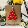 Personalised 4th Birthday No. Four Wooden Keepsake Card, thumbnail 2 of 2