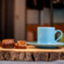 Set Of Six Porcelain Espresso Cup And Saucer Blue, thumbnail 8 of 8
