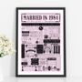 Personalised 40th Ruby Wedding Anniversary Poster, thumbnail 7 of 9