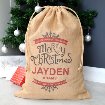 christmas hessian sacks wholesale