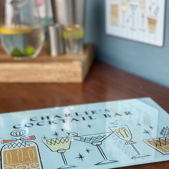Personalised Cocktail Bar Glass Chopping Board, 5 of 6