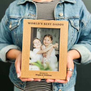 Personalised World's Best Daddy Photo Frame Gift, 6 of 10