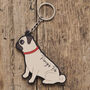 Pug Key Ring Personalisation Available, thumbnail 2 of 4