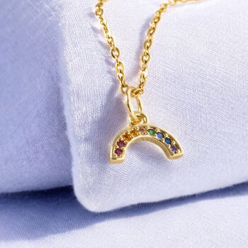 Mini Rainbow Arc Necklace, 6 of 9