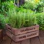 Personalised Wooden Planter Crates, Herb Crate, thumbnail 1 of 3