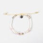 'Love Is Here' Natural Stone, Pearl And Shell Anklet, thumbnail 9 of 9