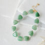 Green Aventurine Love Heart Crystal Anklet Bracelet, thumbnail 2 of 5