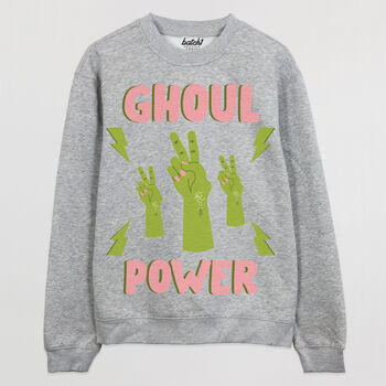 Ghoul Power Women's Halloween Slogan Sweatshirt, 7 of 8