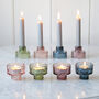 Ripple Two Way Coloured Glass Candleholder, thumbnail 1 of 5