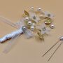 Pearl And Gold Wedding Boutonniere For Groom And Groomsmen, thumbnail 10 of 11