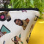 80s Pop Culture Zipper Pouch, Retro Makeup Bag, Nostalgic Gift For Her, thumbnail 9 of 11