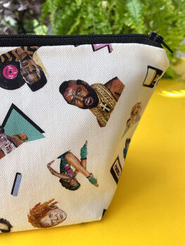 80s Pop Culture Zipper Pouch, Retro Makeup Bag, Nostalgic Gift For Her, 9 of 11