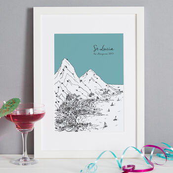 Personalised St Lucia Print, 7 of 9