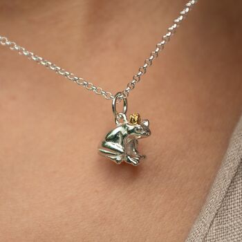 Frog Prince Necklace, Sterling Silver, 4 of 7
