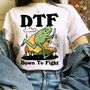 'Dtf Down To Fight' Funny Frog Shirt, thumbnail 2 of 8